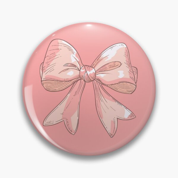 Item preview, Coquette Pastel Pink Bow Ribbon Drawing designed and sold by Dollette Heaven.