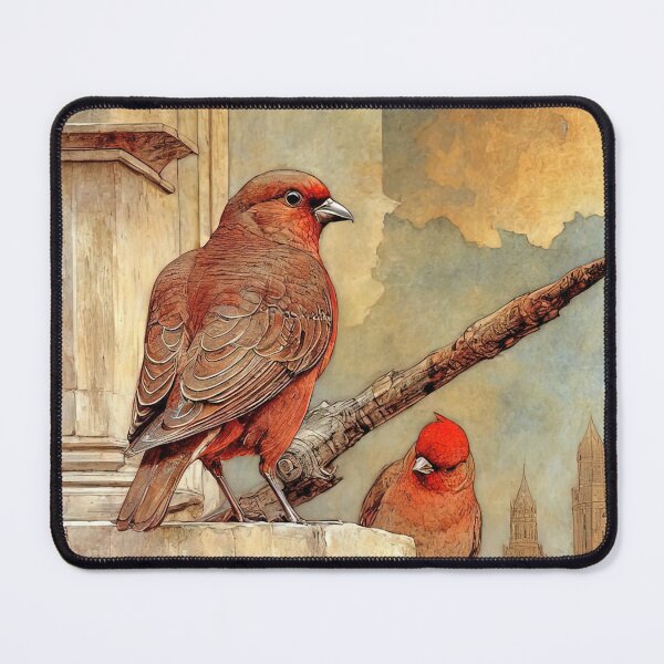 Item preview, Red Bird Window Shopping designed and sold by Alma Lee.