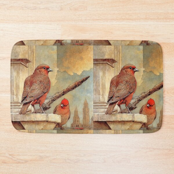 Item preview, Red Bird Window Shopping designed and sold by Alma Lee.