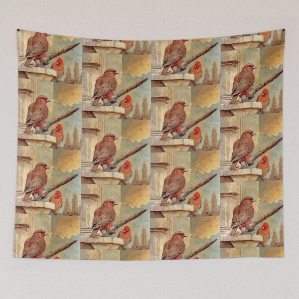 Item preview, Red Bird Window Shopping designed and sold by Alma Lee.