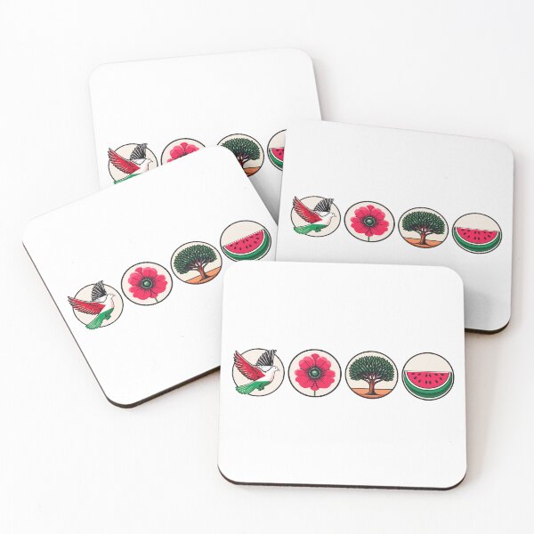 Item preview, free palestine dove poppy flower olive tree watermelon palestine flag designed and sold by Slice Of Seed.