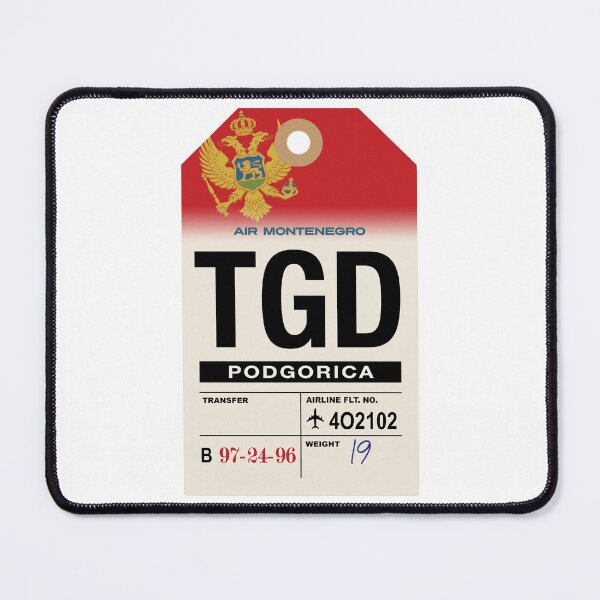 Item preview, Podgorica (TGD) Montenegro Airline Luggage Tag designed and sold by travelwitheric.