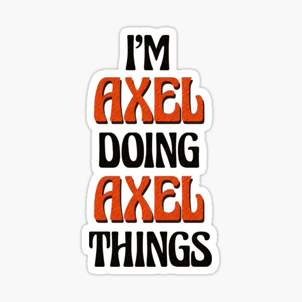 Vista previa del artículo con la obra «Soy Axel haciendo cosas de Axel», diseñado y vendido por Oussinc.
