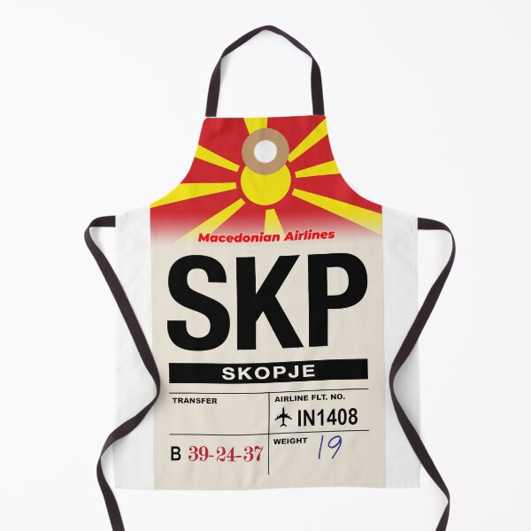 Item preview, Skopje (SKP) North Macedonia Airline Luggage Tag designed and sold by travelwitheric.