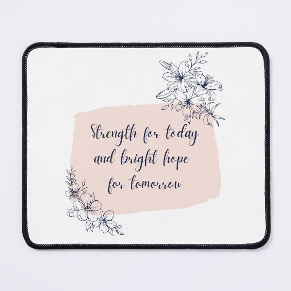 Item preview, Strength and Hope for Today and Tomorrow Floral Script designed and sold by MochaMeli.
