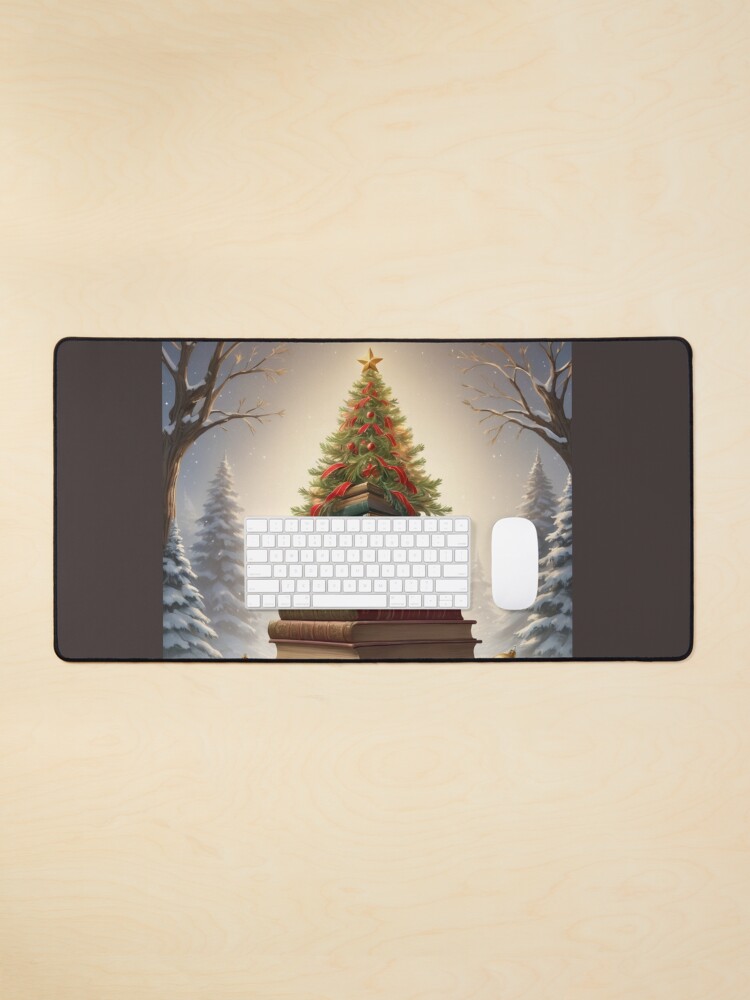 Thumbnail 1 of 5, Mouse Pad, Christmas Tree Books✨ designed and sold by LolaCreative622.