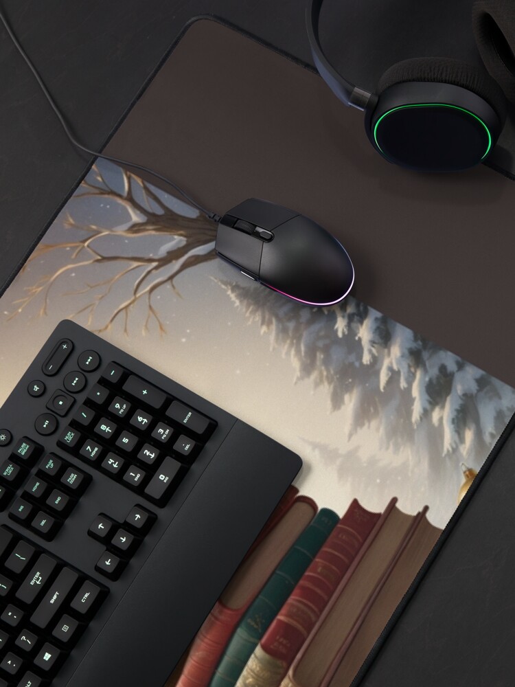 Thumbnail 4 of 5, Mouse Pad, Christmas Tree Books✨ designed and sold by LolaCreative622.