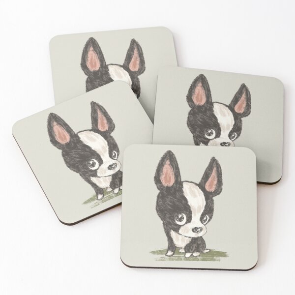 Item preview, Boston terrier staring sideways designed and sold by Toru Sanogawa.