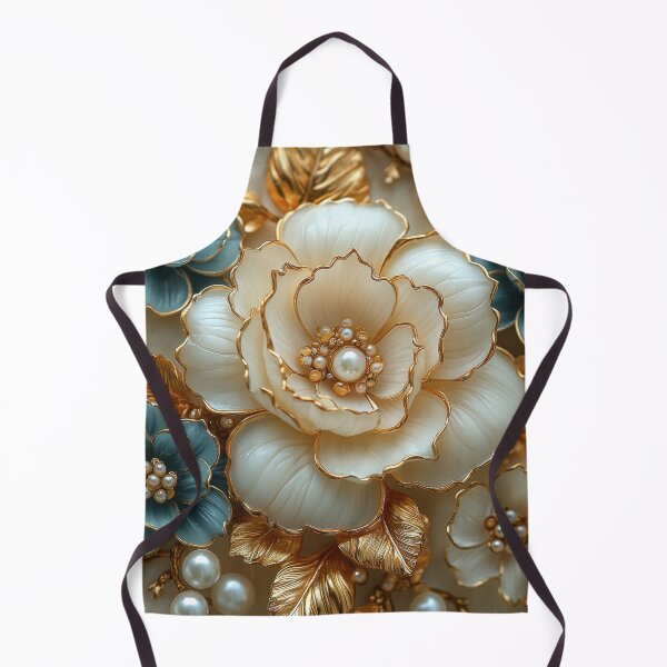 Item preview, Golden and Pearl Floral Elegance with Detailed Petals designed and sold by regalaibylondon.