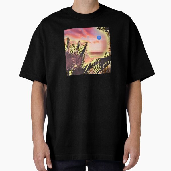 Blue Tropical Sunset Oversized T-Shirt