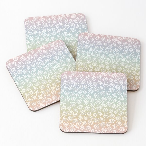 Item preview, Florette Daisy Floral Pattern - Rainbow Sorbet + Snow designed and sold by Irene Estelle.