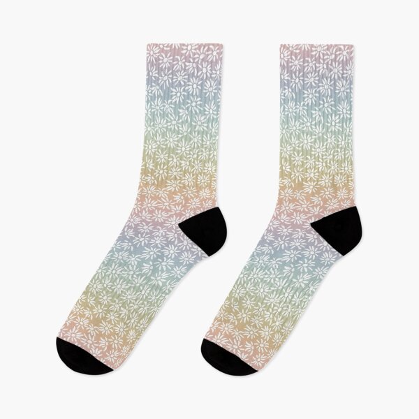 Item preview, Florette Daisy Floral Pattern - Rainbow Sorbet + Snow designed and sold by Irene Estelle.