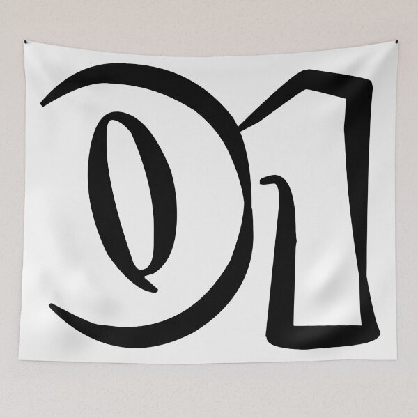 Item preview, "01" black on white designed and sold by carlotoffolo.