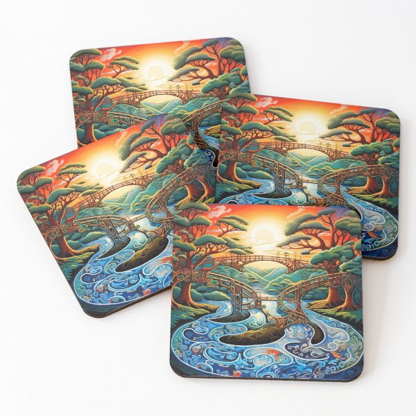 Item preview, Surreal Vibrant Landscape Art Print designed and sold by CultDigHoriz.