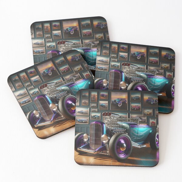 Item preview, 1930s Purple & Teal Hotrod  designed and sold by RocketMobster.