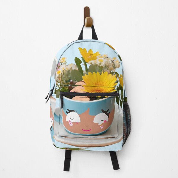 Item preview, A cup with a face on it is filled with flowers designed and sold by PWDigitalArt.