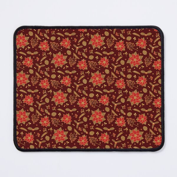 Item preview, Christmas Poinsettia Pattern - red and gold designed and sold by PP-Patterns.