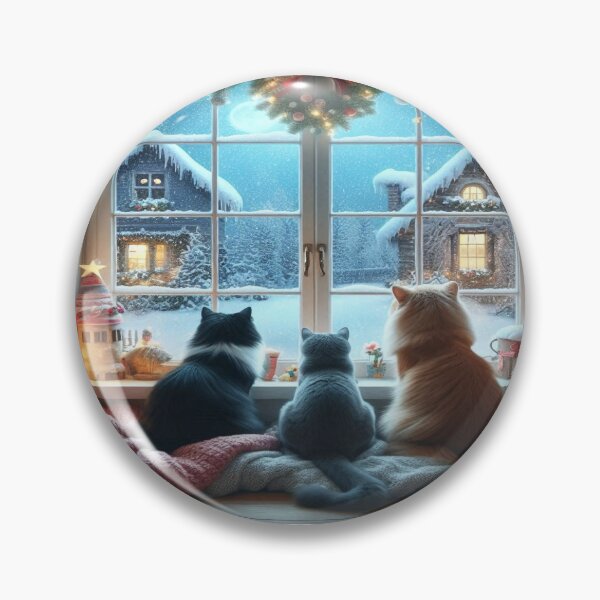 Item preview,  cozy holiday feel Christmas decoration with pets cats,RBCozyHolidays,CozyHolidays designed and sold by Expressions-Sel.