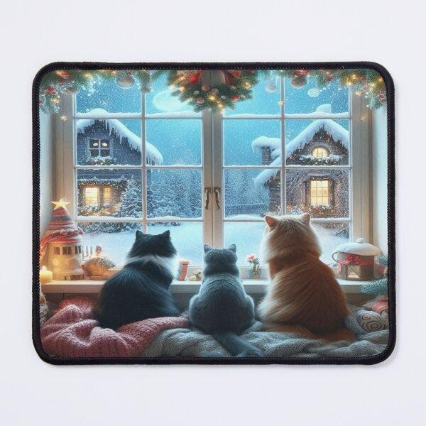 Item preview,  cozy holiday feel Christmas decoration with pets cats,RBCozyHolidays,CozyHolidays designed and sold by Expressions-Sel.