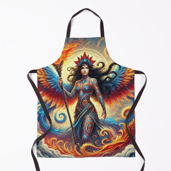 Item preview, Vibrant Mythical Warrior Fantasy Goddess Art Print designed and sold by CultDigHoriz.