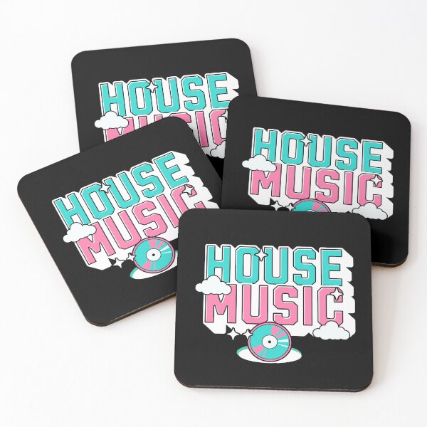 Item preview, HOUSE MUSIC  - Vinyl Hole (White/Blue)  designed and sold by Discothreadz.