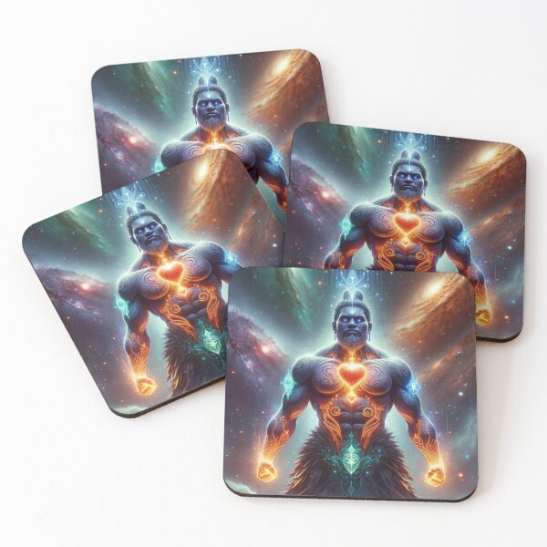 Item preview, Glowing Galactic Hero Cosmic Warrior Art Print designed and sold by CultDigHoriz.