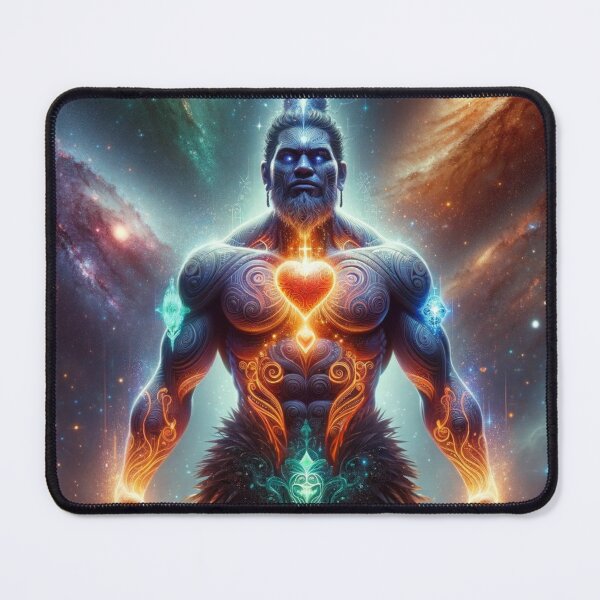Item preview, Glowing Galactic Hero Cosmic Warrior Art Print designed and sold by CultDigHoriz.