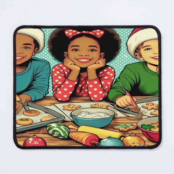 Item preview, cozy holiday feel Children cook Christmas Cookies ,RBCozyHolidays,CozyHolidays designed and sold by Expressions-Sel.
