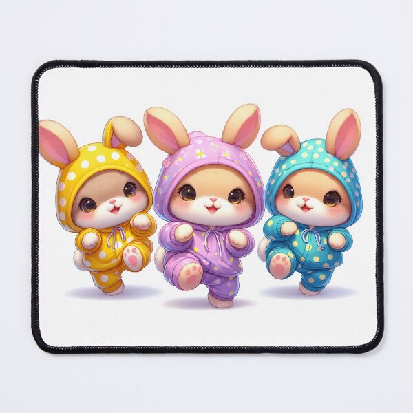 Item preview, Bunnies in puffy pajamas designed and sold by TUNARTE.