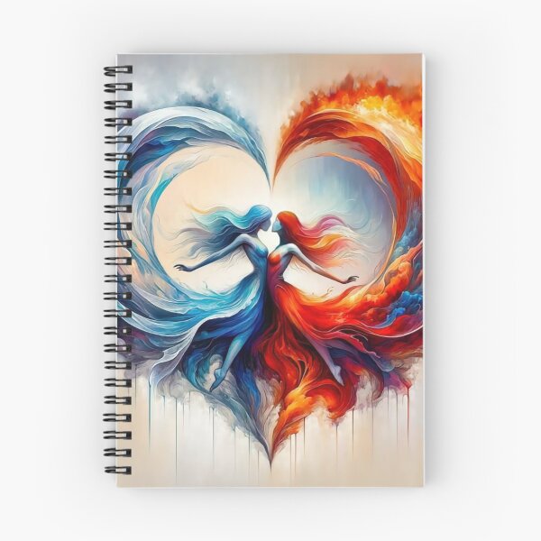 Item preview, Yin and Yang Fire and Water Elemental Print designed and sold by CultDigHoriz.