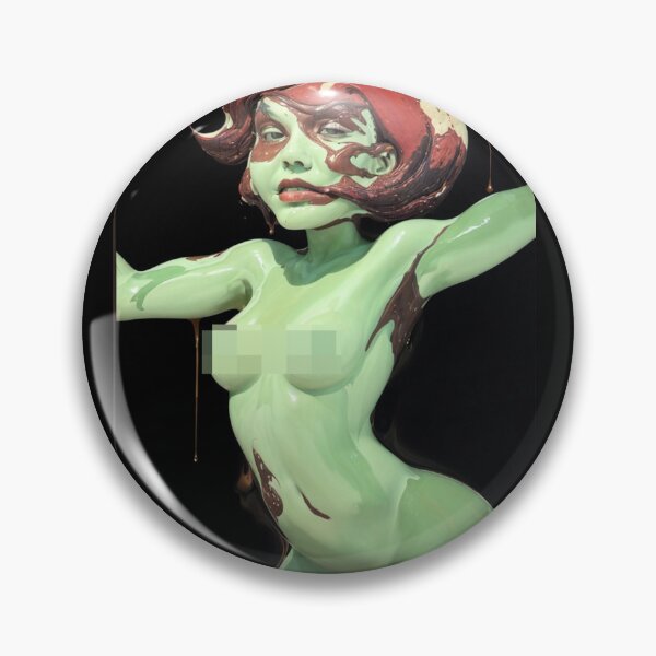Item preview, Sasha blurred green sexy girl flat chest designed and sold by Dattorni-Store.