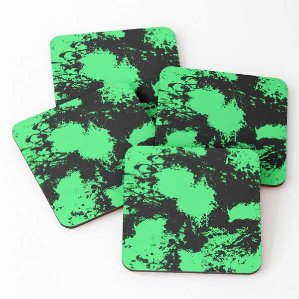 Item preview, Abstract Paint Splatter Green and Black designed and sold by Jessica Erin.
