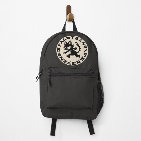 Item preview, Fierce Black Cat with Japanese Text | Retro Cartoon Design designed and sold by GALUMARKET.