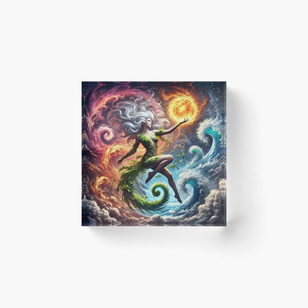 Item preview, Elemental Goddess Fantasy Art Print designed and sold by CultDigHoriz.