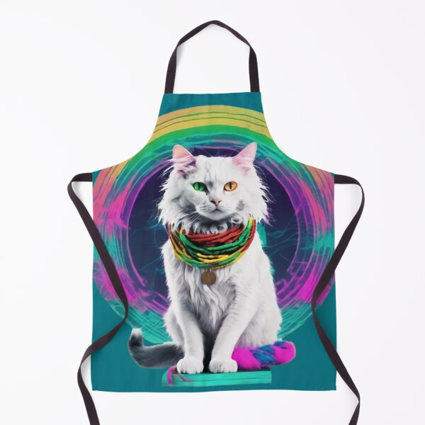 Item preview, Mystical Rastafarian Cat in Vaporwave designed and sold by WILD-WILD-CAT.