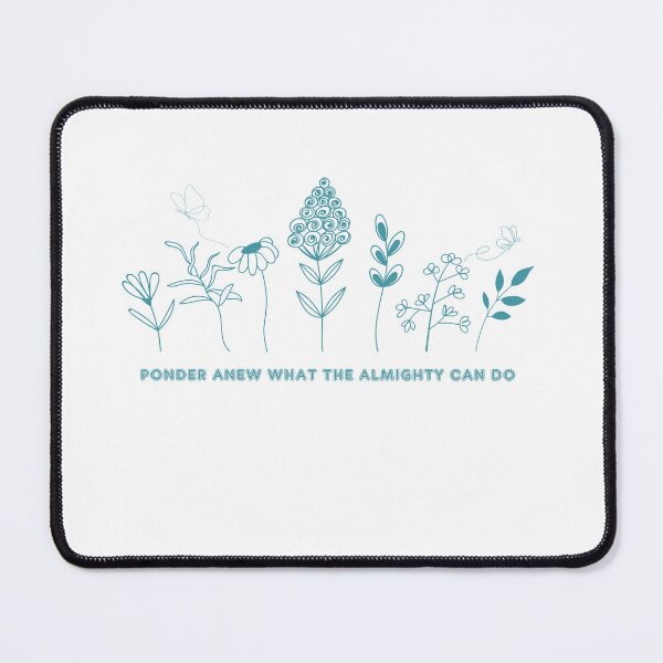 Item preview, Ponder and Praise to The Lord Almighty Blue Floral Sketch designed and sold by MochaMeli.