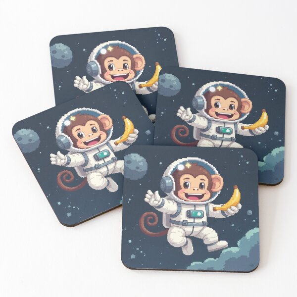 Item preview, Pixel Adventures of the Astronaut Monkey designed and sold by NaturePixel.