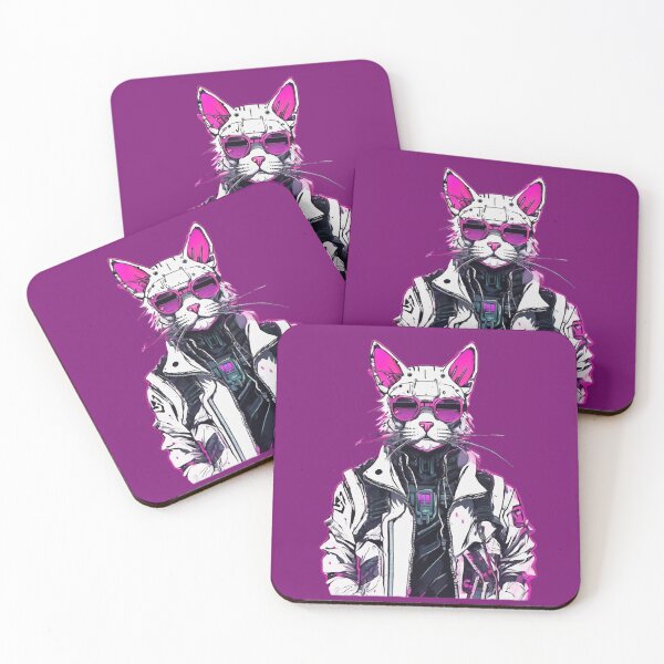 Item preview, Cyberpunk Cat: Neon Outlaw designed and sold by WILD-WILD-CAT.