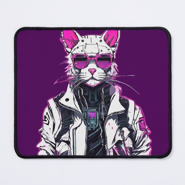 Item preview, Cyberpunk Cat: Neon Outlaw designed and sold by WILD-WILD-CAT.