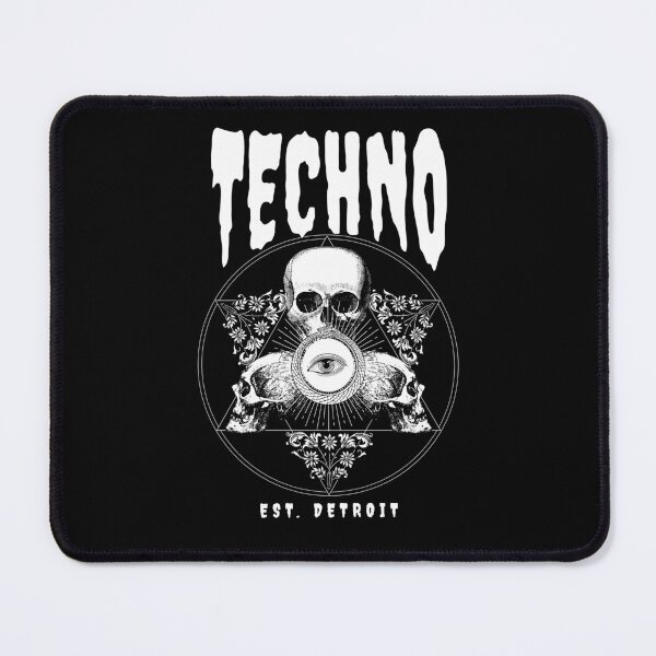 Item preview, TECHNO - Skull Darkness (White) designed and sold by Discothreadz.