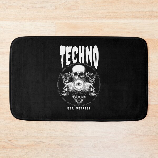 Artikelvorschau, TECHNO - Totenkopf-Dunkelheit (Weiß) entworfen und verkauft von Discothreadz.