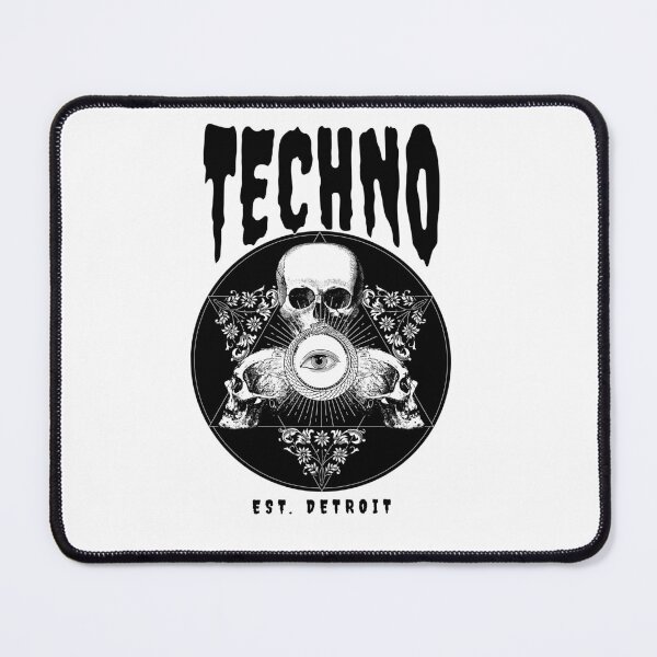 Item preview, TECHNO - Skull Darkness (Black) designed and sold by Discothreadz.