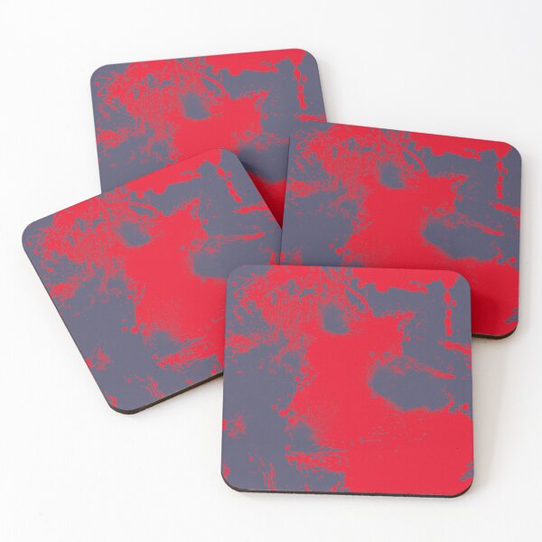Item preview, Abstract Paint Splatter Blue Grey and Red designed and sold by Jessica Erin.
