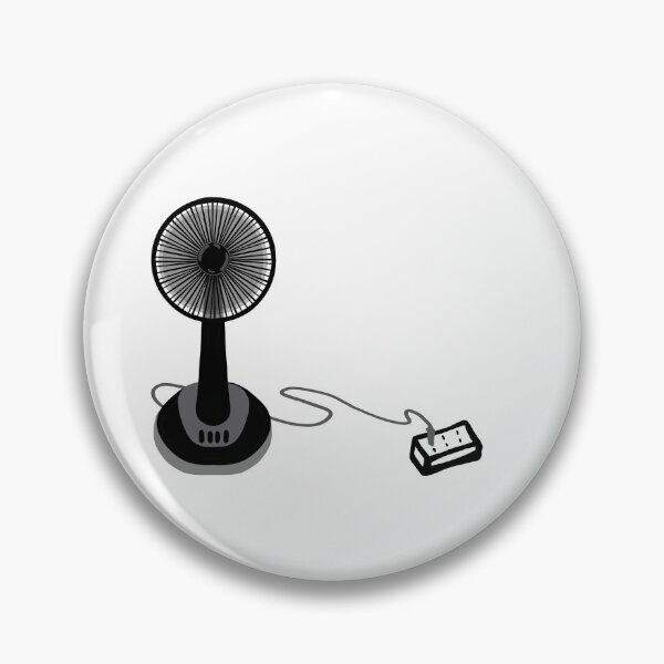Item preview, Doodle line drawing of a fan with a plug on a transparent background designed and sold by nongsao4.