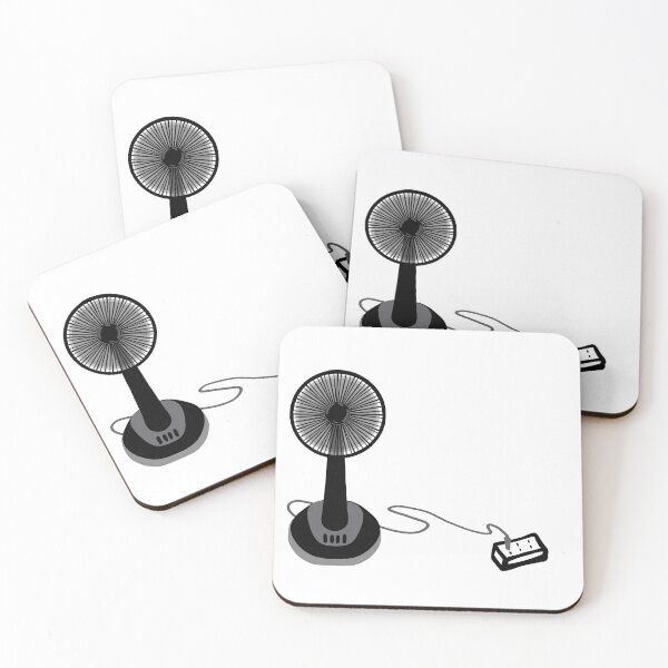 Item preview, Doodle line drawing of a fan with a plug on a transparent background designed and sold by nongsao4.