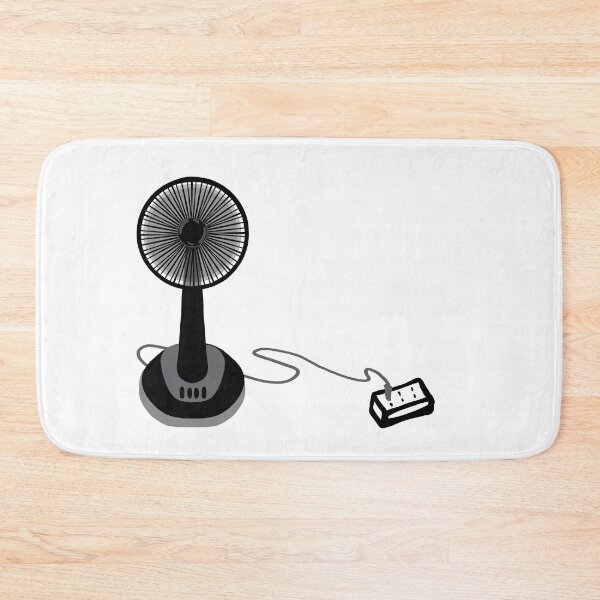 Item preview, Doodle line drawing of a fan with a plug on a transparent background designed and sold by nongsao4.