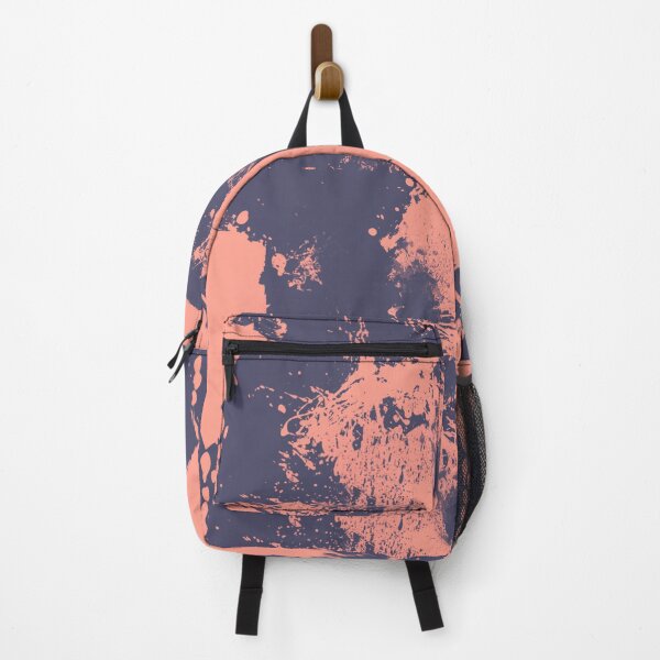 Item preview, Abstract Paint Splatter Blue Grey and Pastel Orange designed and sold by Jessica Erin.