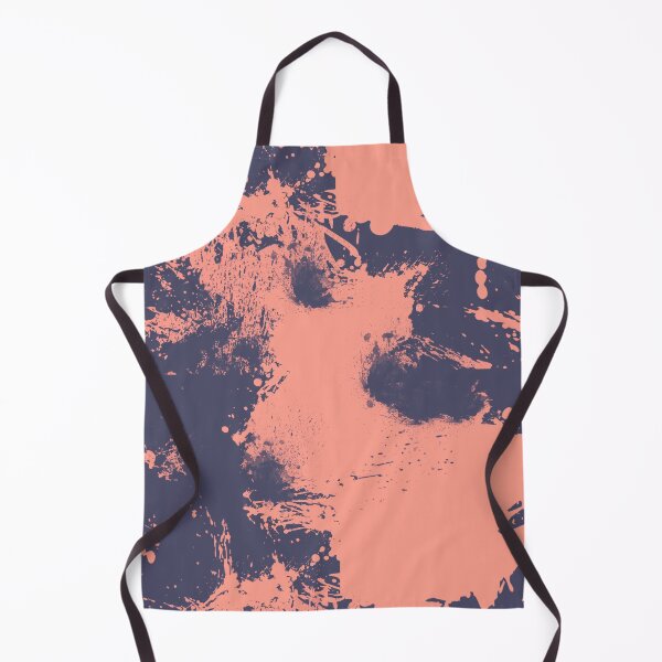 Item preview, Abstract Paint Splatter Blue Grey and Pastel Orange designed and sold by Jessica Erin.