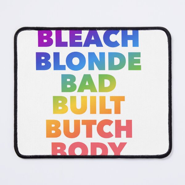 Item preview, Bleach blonde bad built butch body Pride rainbow designed and sold by Tinybluebird.