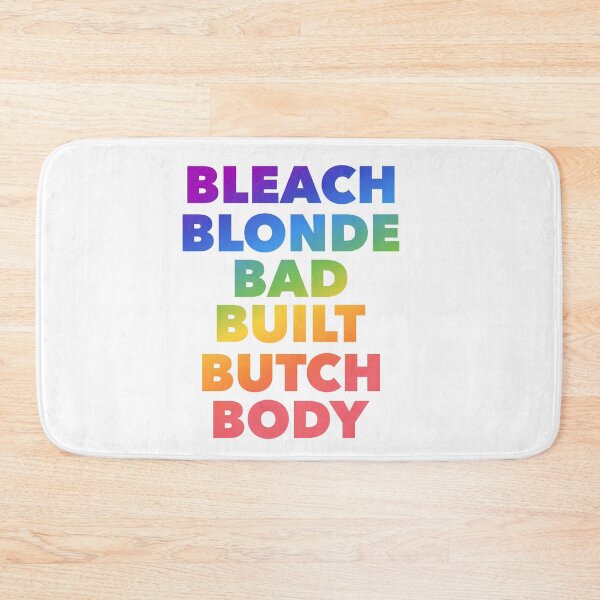 Item preview, Bleach blonde bad built butch body Pride rainbow designed and sold by Tinybluebird.